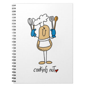 Caderno Espiral Camisetas e Presentes da Noz de Cozinha