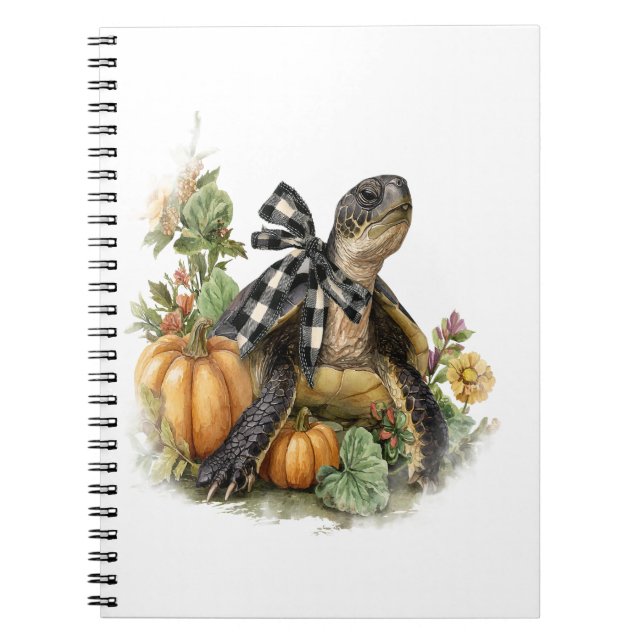 Caderno Espiral Camisolas-do-mar Animais de outono Pumpkin (Frente)