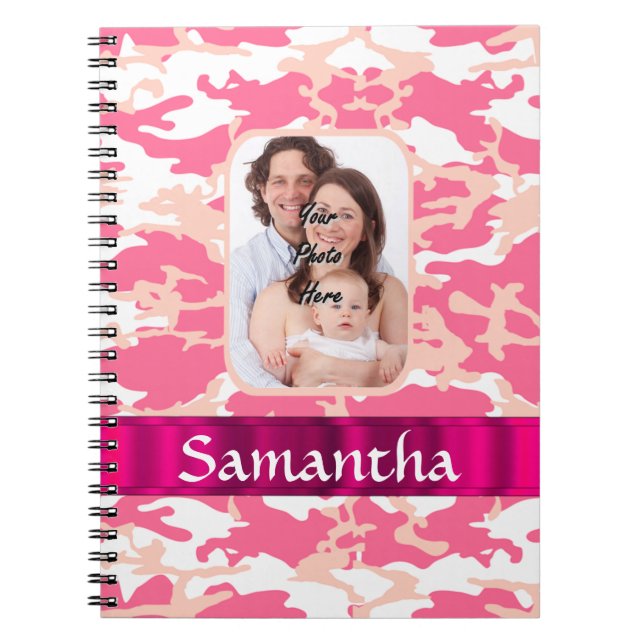Caderno Espiral Camo rosa (Frente)