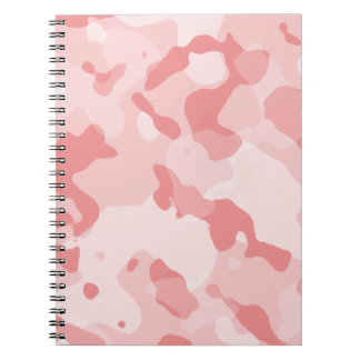 Caderno Espiral Camo Rosa Bebê; Camuflagem