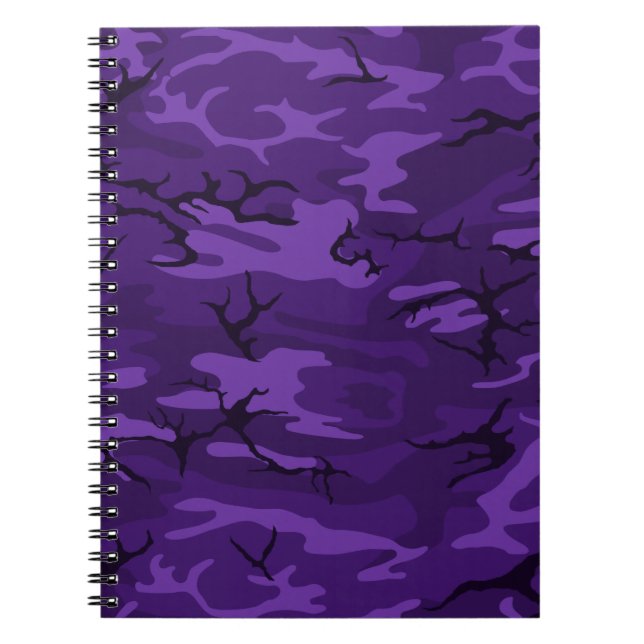 Caderno Espiral Camo roxo escuro (Frente)