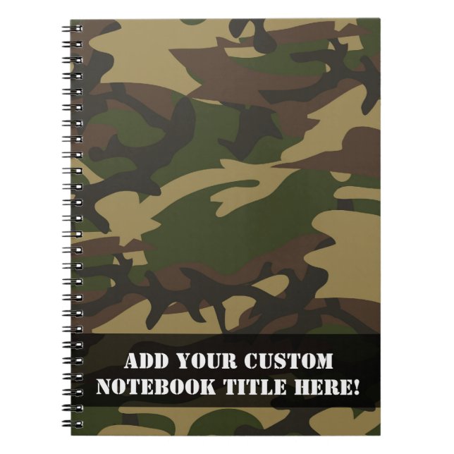 Caderno Espiral Camo Verde Dusty (Frente)