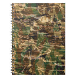 Caderno Espiral Camouflage Padrão Verde Marrom