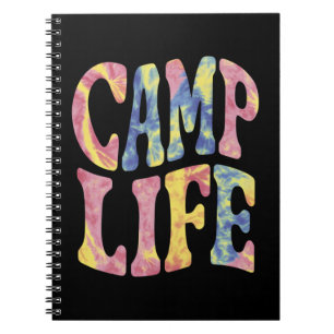 Caderno Espiral Camp Life Tie-Die Retro