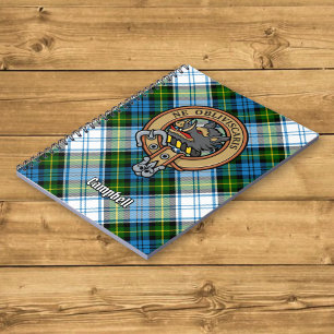 Caderno Espiral Campbell Crest over Dress Tartan