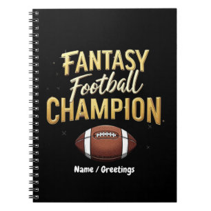 Caderno Espiral Campeão De Futebol Fantasia Dominando Como Um Pró