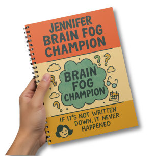 Caderno Espiral Campeão Hilário de Névoa Cerebral da Perimenopausa