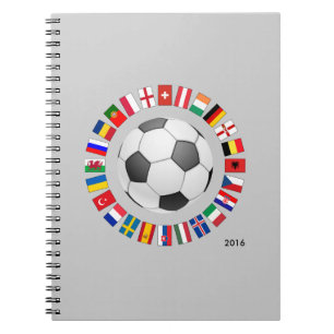 Caderno Espiral Campeonato Europeu de Futebol de 2016