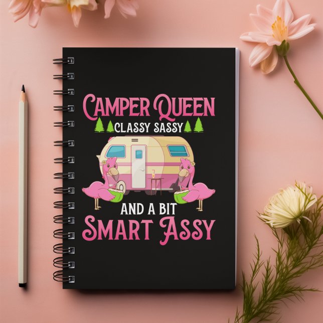 Caderno Espiral Camper Queen Classy Sassy Smart Engraçadas Meninas (Criador carregado)