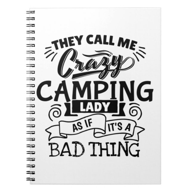 Caderno Espiral Camping Lady (Frente)