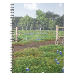 Caderno Espiral Campo das redes Bluebonnets