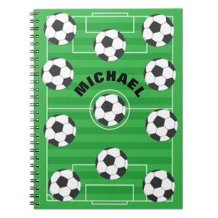 Caderno Espiral Campo de futebol personalizado