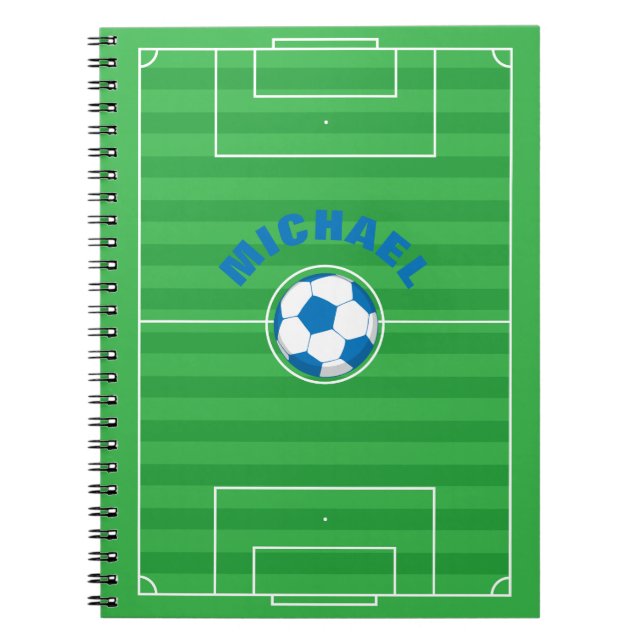 Caderno Espiral Campo de futebol personalizado (Frente)