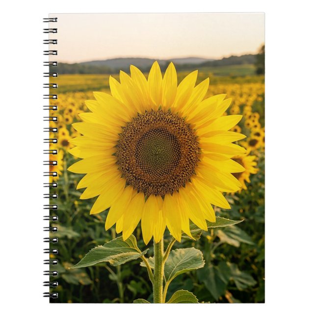 Caderno Espiral Campo de Girassóis (Frente)