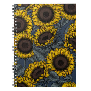 Caderno Espiral Campo de girassol 2