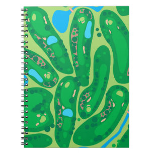Caderno Espiral campo de golfe par verde