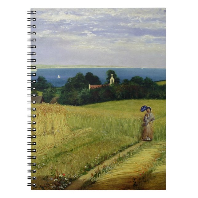 Caderno Espiral Campo de milho na ilha do Wight (Frente)