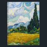 Caderno Espiral Campo de trigo Van Gogh com ciprestes. Impressioni<br><div class="desc">O notebook Van Gogh "Wheat Field with Cyprestes".</div>