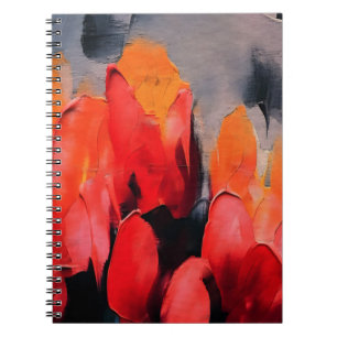 Caderno Espiral Campo de Tulipas – Intensidade Floral Abstrata