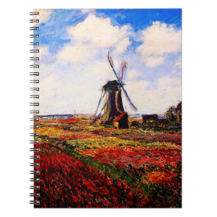 Caderno Espiral Campos das Monet-Tulipas de Claude