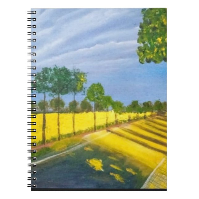 Caderno Espiral Campos Dourados e Caminho (Frente)