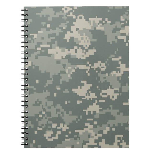 Caderno Espiral Camuflagem da ACU do exército (Frente)