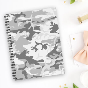 Caderno Espiral Camuflagem de Cinzas de inverno, Militar, Exército