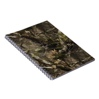 Caderno Espiral Camuflagem em árvore real