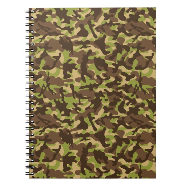 Caderno Espiral Camuflagem em cascata  (Frente)