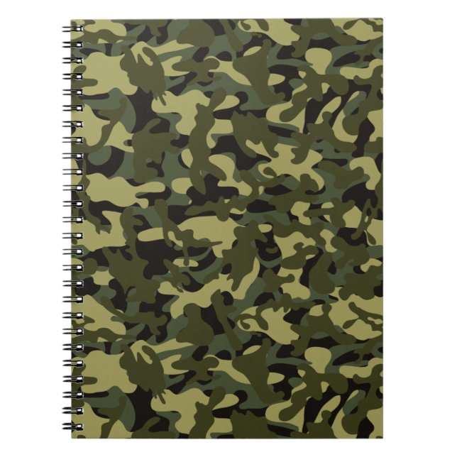 Caderno Espiral Camuflagem Euro Spring  (Frente)