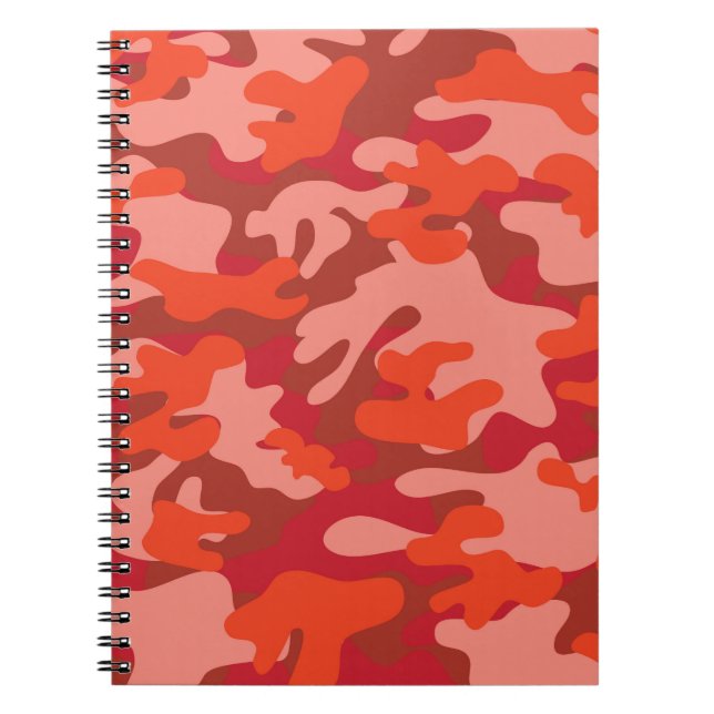 Caderno Espiral Camuflagem Vermelha (Frente)