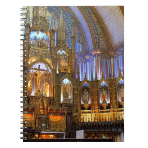 Caderno Espiral Canadá, Quebec, Montreal. Interior de Notre