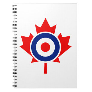 Caderno Espiral Canadiano Maple Leaf Roundel Mod CANADA