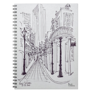 Caderno Espiral Canal Street Nova Orleans, Louisiana