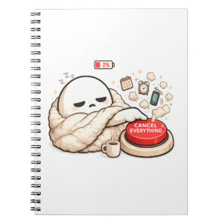 Caderno Espiral Cancelar Tudo 2% de Bateria