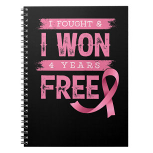 Caderno Espiral Cancer da Mama que lutei e ganhei 4 anos livre