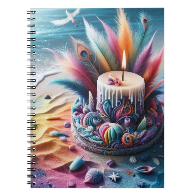 Caderno Espiral Candle Beach Feather (Frente)