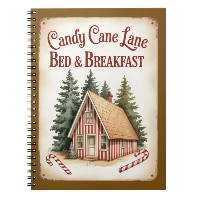 Caderno Espiral Candy Cane Lane Notebook (Frente)