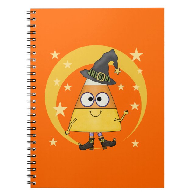 Caderno Espiral Candy Corn Witch Halloween (Frente)