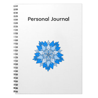 Caderno Espiral caneca de floco de neve azul