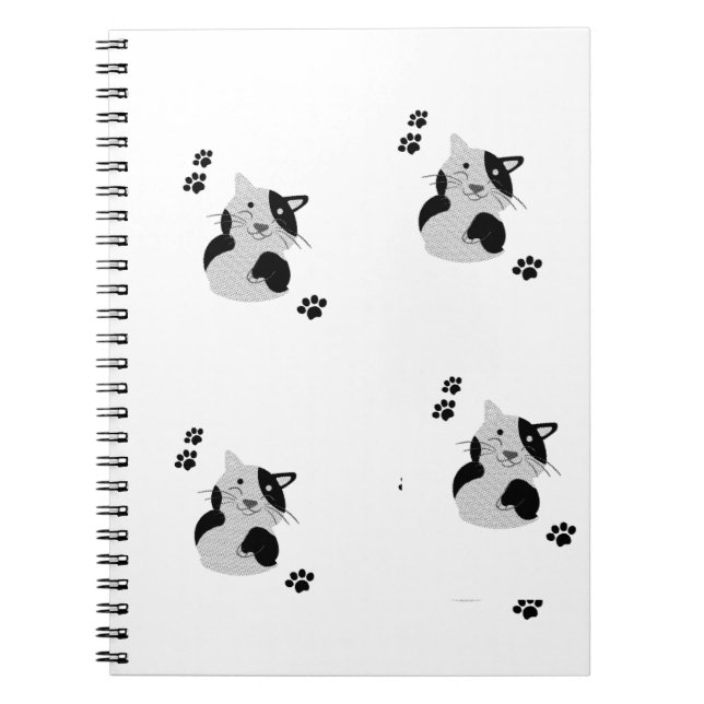 Caderno Espiral Caneca Gatinho Fofo (Frente)