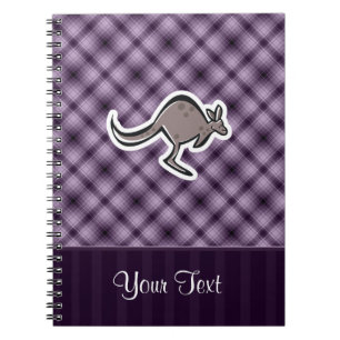 Caderno Espiral Canguru bonito; Roxo