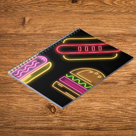 Caderno Espiral Caninos e Hambúrger de Comida Rápida