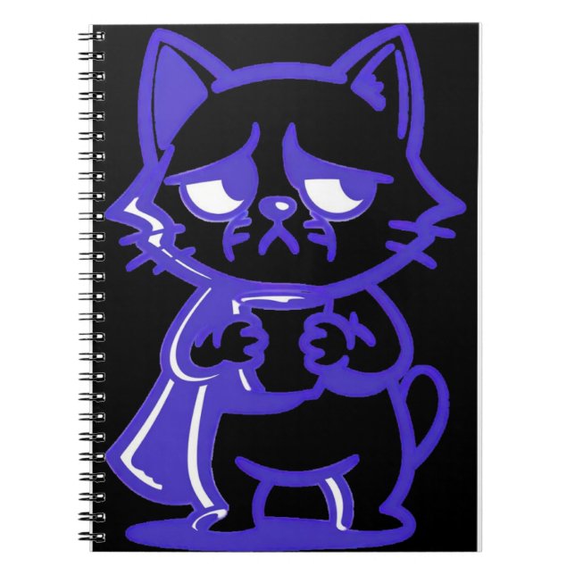 Caderno Espiral Cansado mas Icônico 😭 (Frente)