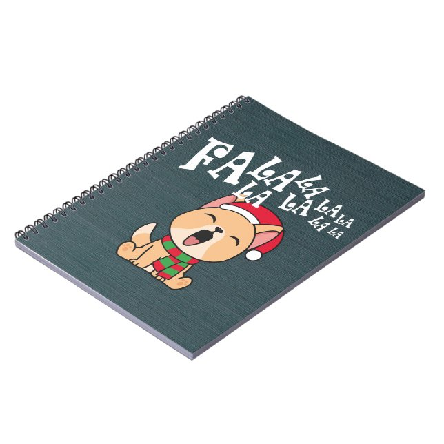 Caderno Espiral Canto De Natal Fa La La La La La La La | Notebook (Left Side)