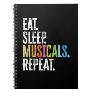 Caderno Espiral Cantor de Atrizes de Atores Repetitivos Musicais d