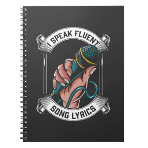 Caderno Espiral Cantor Microfone Fluent Song Lyrics Karaoke Lover