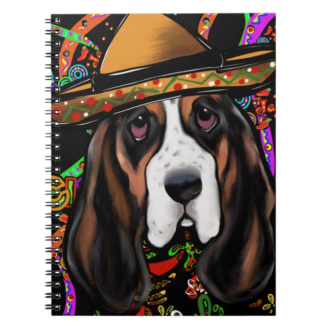 Caderno Espiral CÃO Basset Hound (Frente)