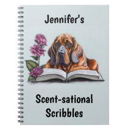 Caderno Espiral Cão Bloodhound Personalizado