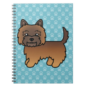 Caderno Espiral Cão Cartoon De Cartoon De Cartoon Red Brindle Cair